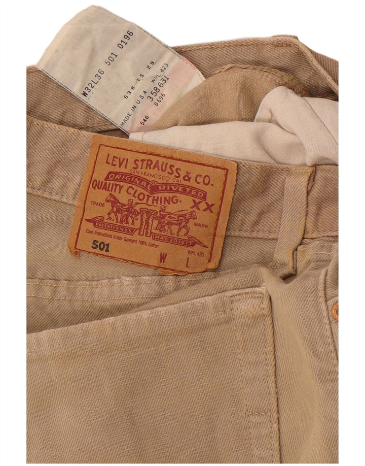 LEVI'S Herren 501 Jeansshorts W32 mittelbeige Baumwolle