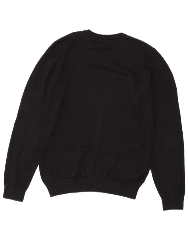Marks & Spencer Jungen-Pullover mit V-Ausschnitt, 12–13 Jahre, schwarze Baumwolle