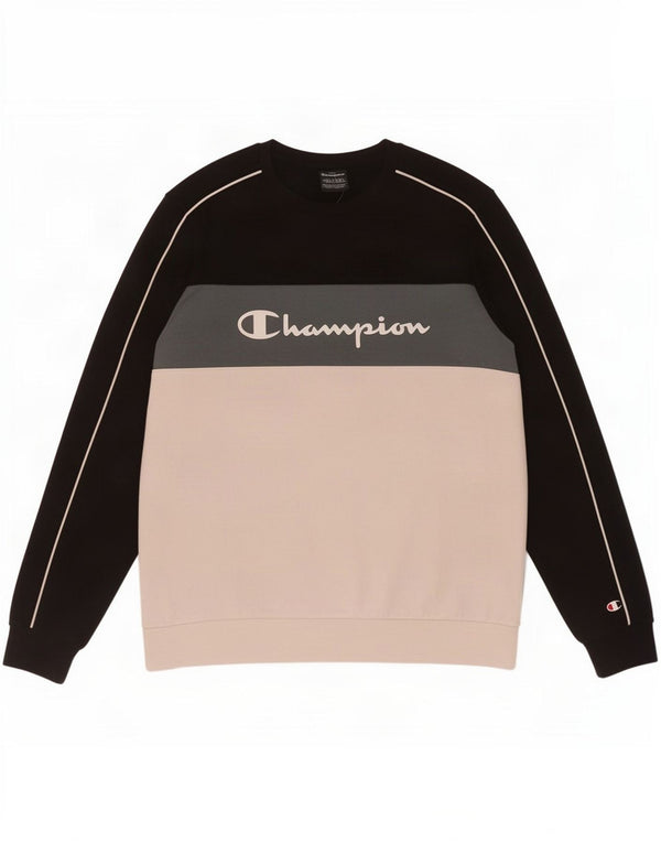 Champion Jungen-Sweatshirt mit Grafik, 15–16 Jahre, 2XL, Schwarz, Farbblock