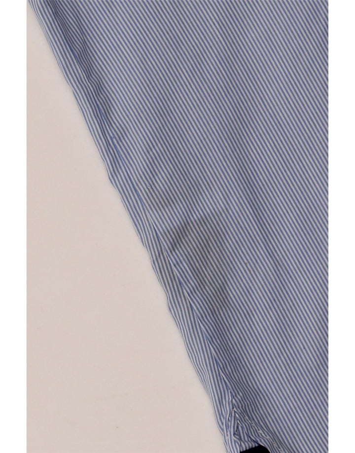 TOMMY HILFIGER Damen Hemd UK 20 2XL Blaue Nadelstreifen-Baumwolle