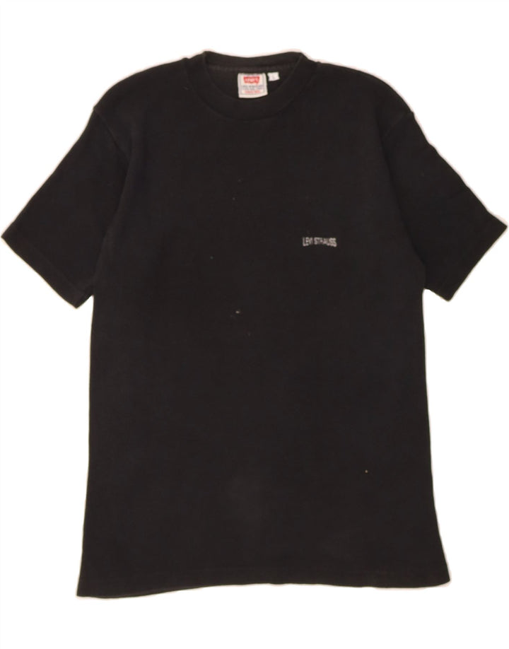 LEVI'S Womens T-Shirt Top UK 16 Large Black Cotton Vintage Levi's and Second-Hand Levi's from Messina Hembry 