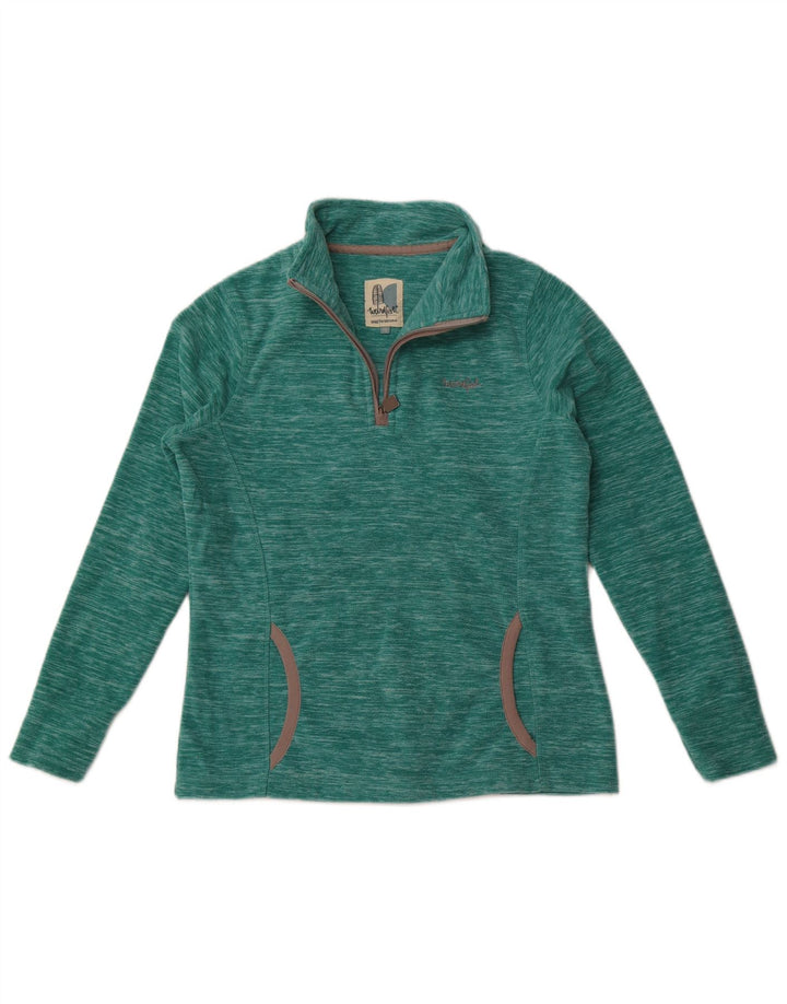 Weird Fish Damen-Fleecepullover in Übergröße, Gr. 10, Größe S, Grün, Polyester