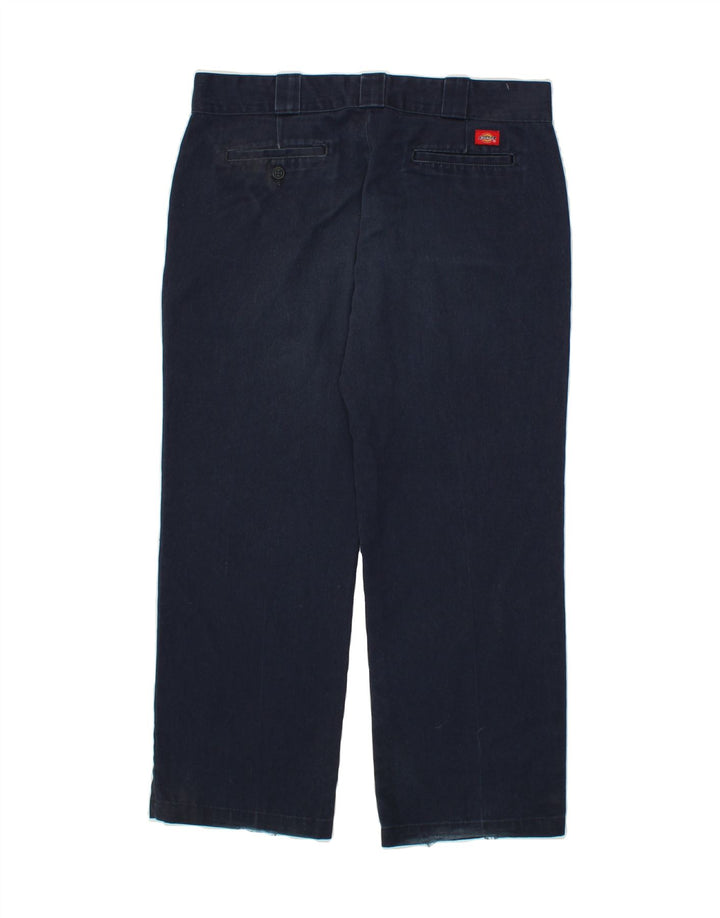 DICKIES Womens Straight Chino Trousers W34 L27 Navy Blue Polyester Vintage Dickies and Second-Hand Dickies from Messina Hembry 
