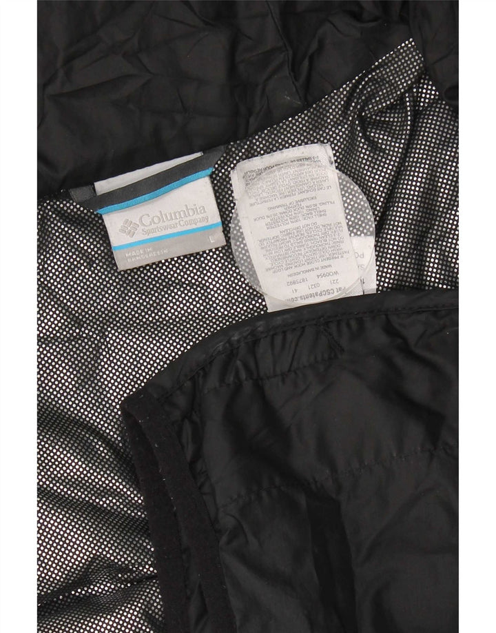 Columbia Herren-Jacke mit Kapuze, gepolstert, UK 40, Größe L, Schwarz, Polyester