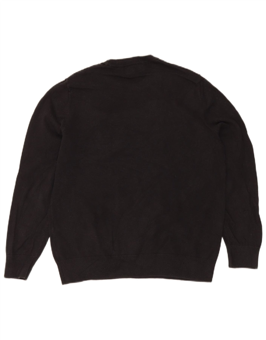 Nautica Herren-Pullover mit Rundhalsausschnitt, mittelschwarz, gestreift, Baumwolle