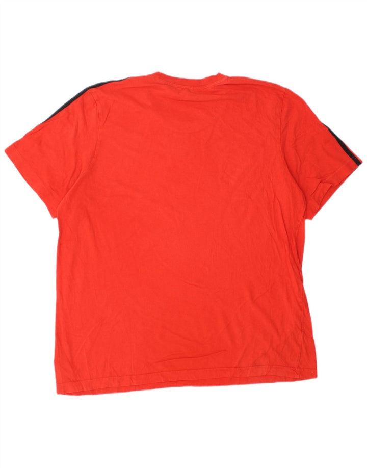 Adidas Herren T-Shirt Top XL Orange Baumwolle