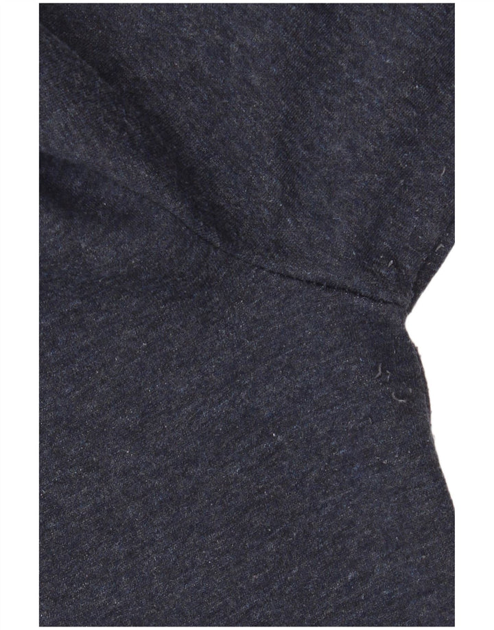 Superdry Herren-Kapuzenpullover, groß, marineblau gesprenkelte Baumwolle