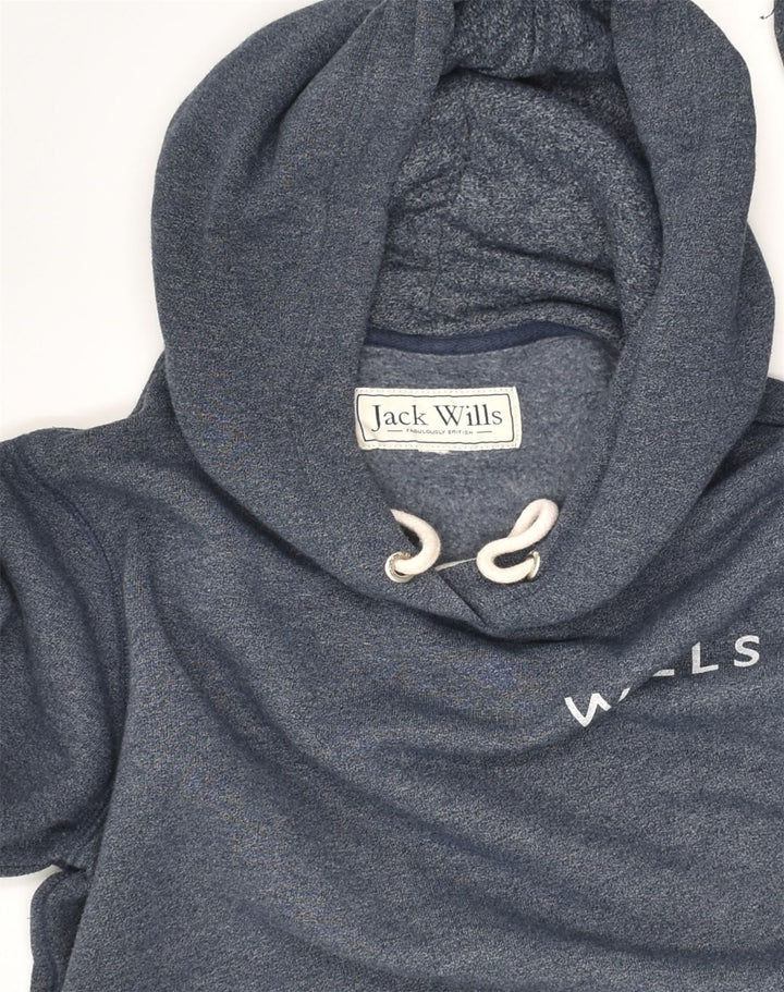 JACK WILLS Mens Hoodie Jumper Small Grey Polyester | Vintage Jack Wills | Thrift | Second-Hand Jack Wills | Used Clothing | Messina Hembry 