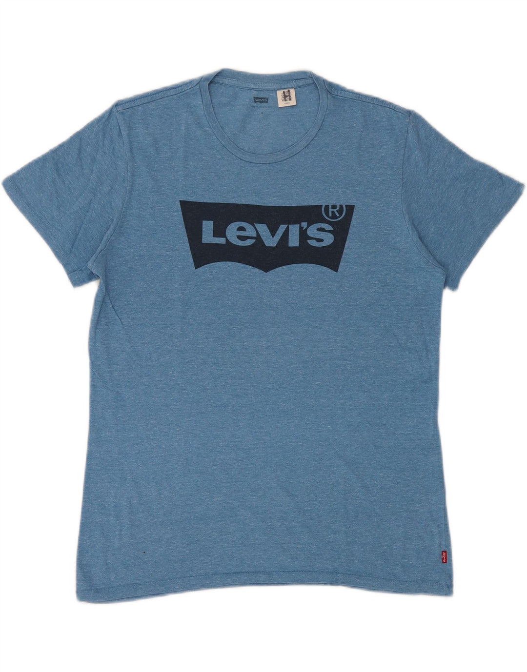 Levi's Herren-T-Shirt mit Grafik, Größe S, Blau meliert