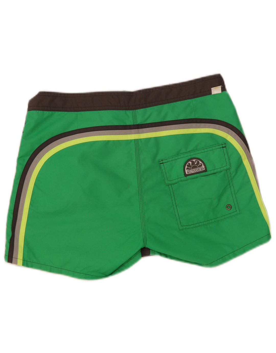 Sundek Herren-Badeshorts aus mittelgrauem Colourblock-Polyester