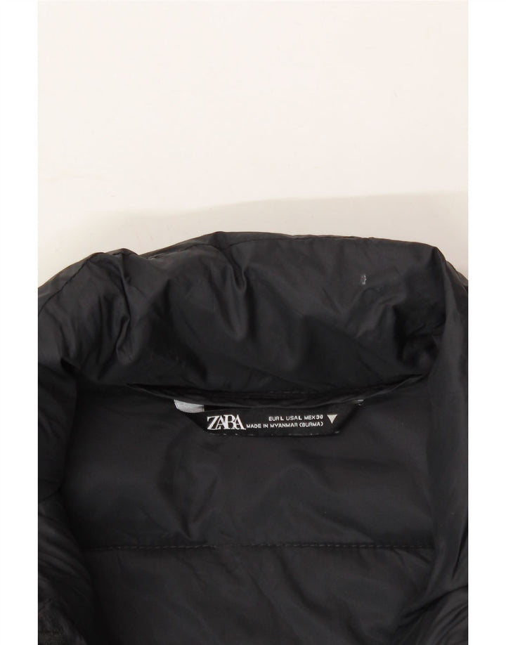 ZARA Womens Padded Coat UK 16 Large Black Vintage Zara and Second-Hand Zara from Messina Hembry 