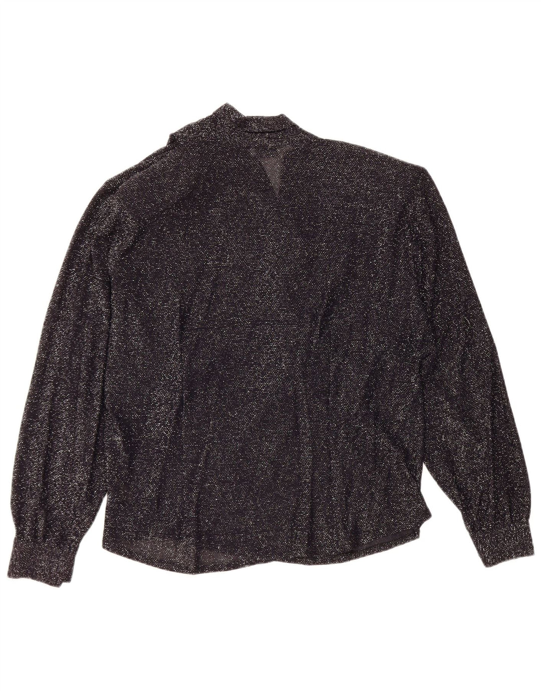Giulia Galanti Damen Langarm-Blusenoberteil UK 14 Medium Schwarz meliert