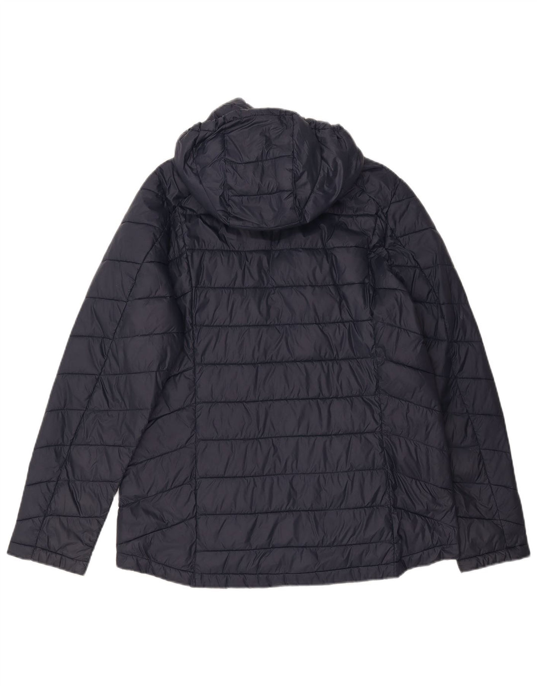 Fat Face wattierte Damenjacke mit Kapuze, UK 14, Größe L, marineblaues Nylon