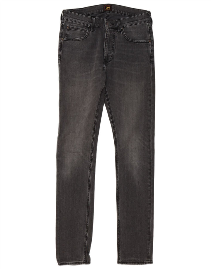 Lee Damen Luke Slim Jeans W30 L34 Graue Baumwolle