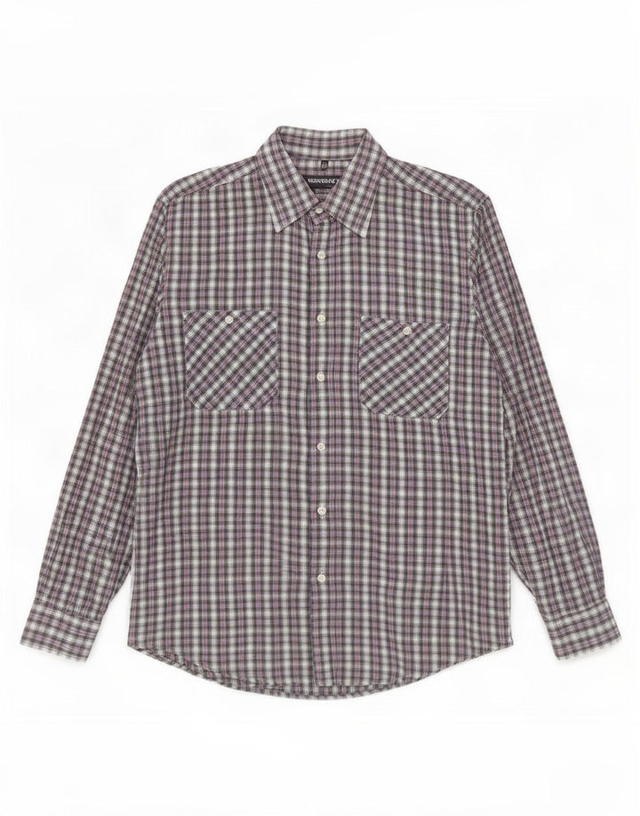 Rosengarten Herren-Flanellhemd, Größe 41/42, groß, mehrfarbig, kariert, Baumwolle