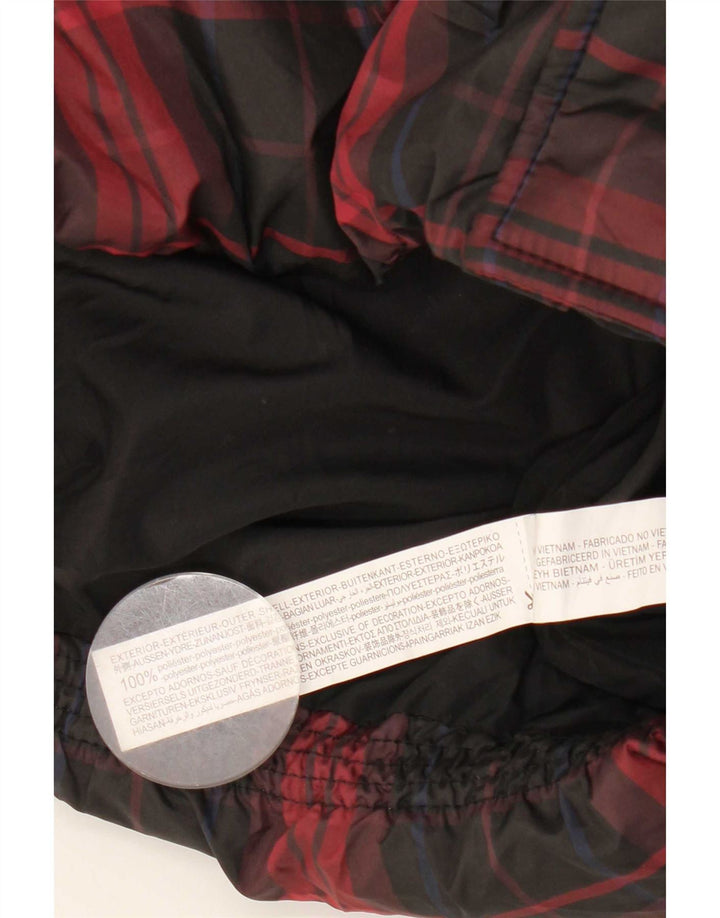 Wattierte Jacke mit Kapuze von Zara für Jungen, 11–12 Jahre, rot kariertes Polyester