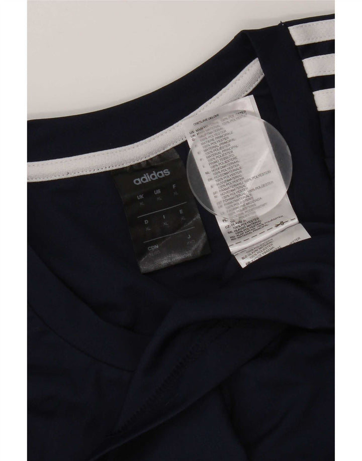 Adidas Herren Climalite T-Shirt Top XL Marineblau Polyester