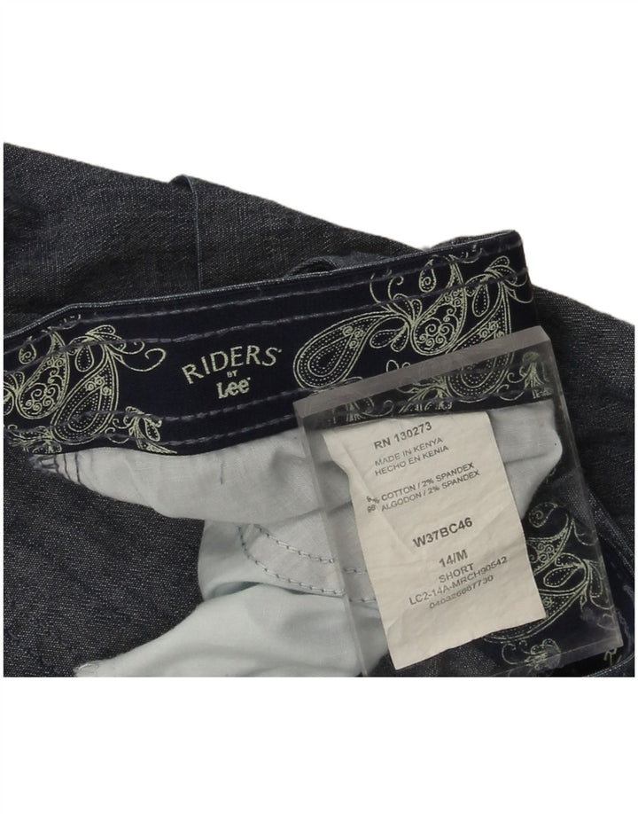 LEE Damen Riders Casual Shorts US 14 XL W36 Blaue Baumwolle