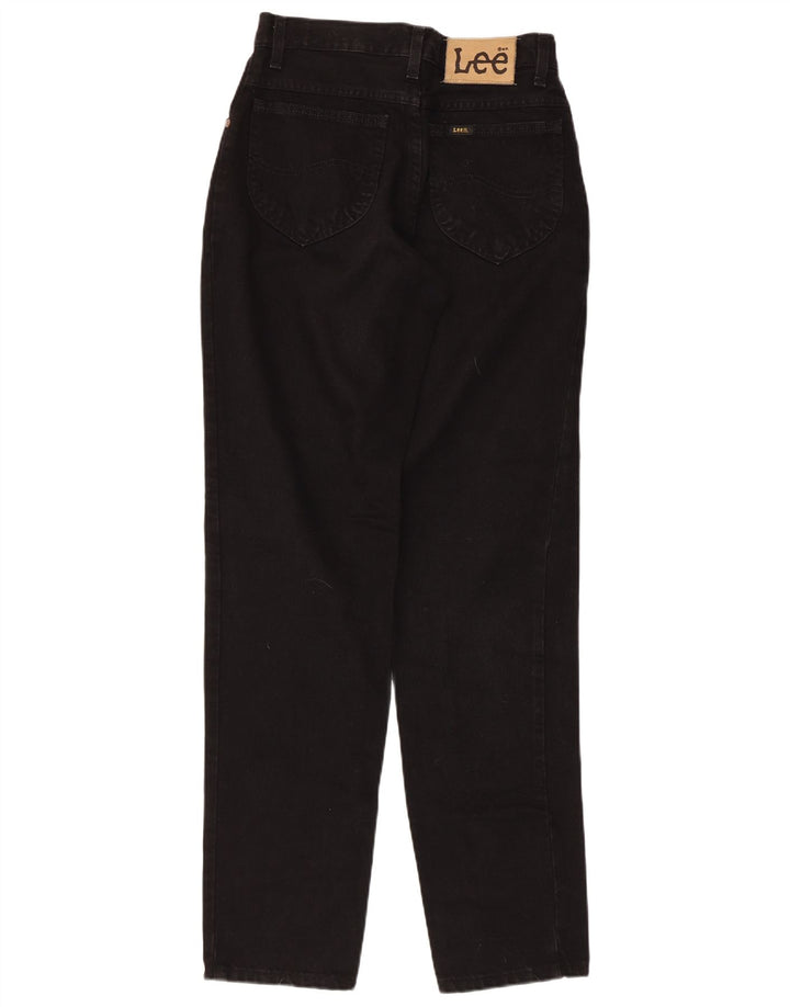 LEE Damen High Waist Tapered Jeans W28 L33 Schwarze Baumwolle