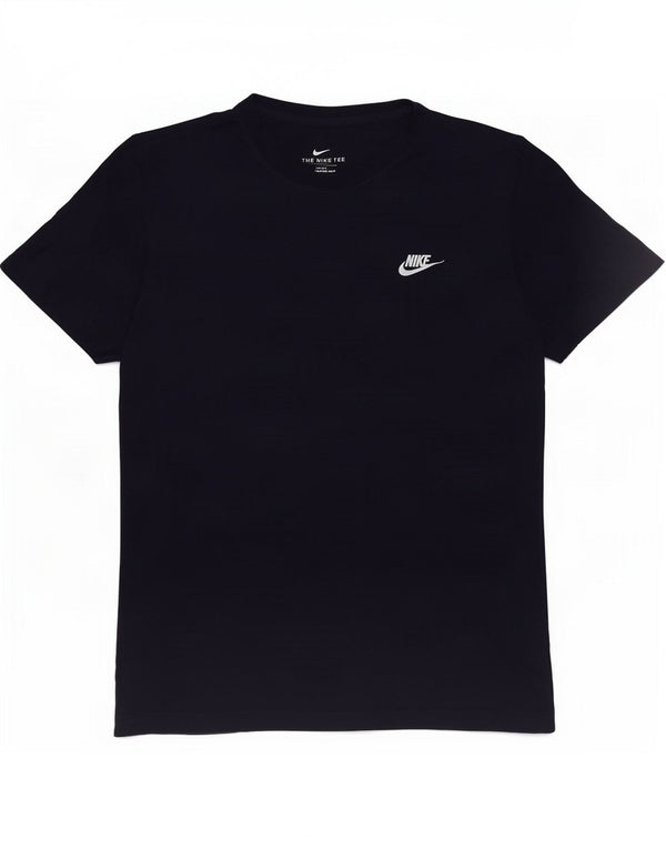 Nike Damen T-Shirt Top UK 14 Medium Marineblau Baumwolle