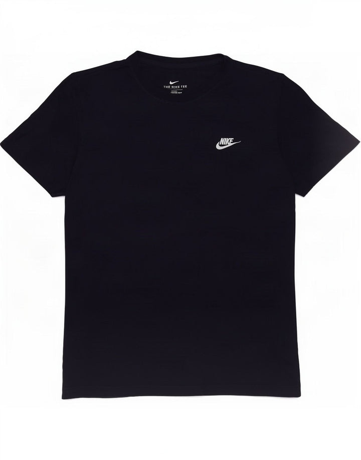 Nike Damen T-Shirt Top UK 14 Medium Marineblau Baumwolle