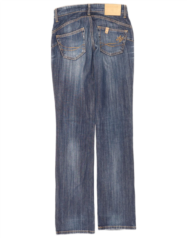 Liu Jo Damen Distressed Bootcut Jeans W28 L34 Blaue Baumwolle
