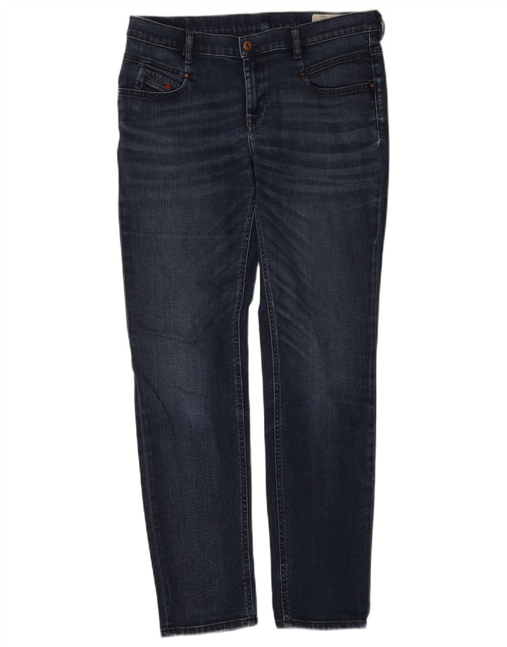 Diesel Damen Belthy Regular Slim Straight Jeans W29 L30 Marineblaue Baumwolle