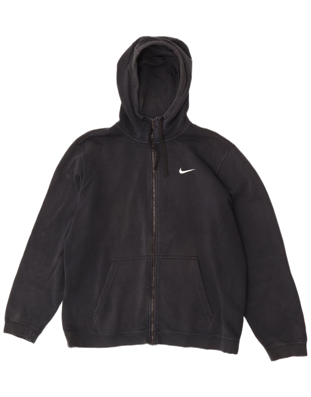 Nike Herren-Kapuzenpullover mit Reißverschluss, XL, schwarze Baumwolle