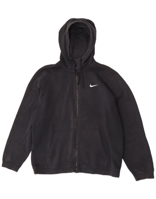 Nike Herren-Kapuzenpullover mit Reißverschluss, XL, schwarze Baumwolle