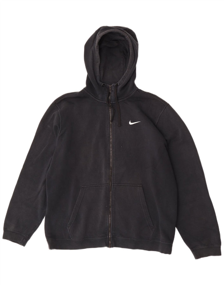 Nike Herren-Kapuzenpullover mit Reißverschluss, XL, schwarze Baumwolle
