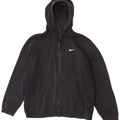Nike Herren-Kapuzenpullover mit Reißverschluss, XL, schwarze Baumwolle