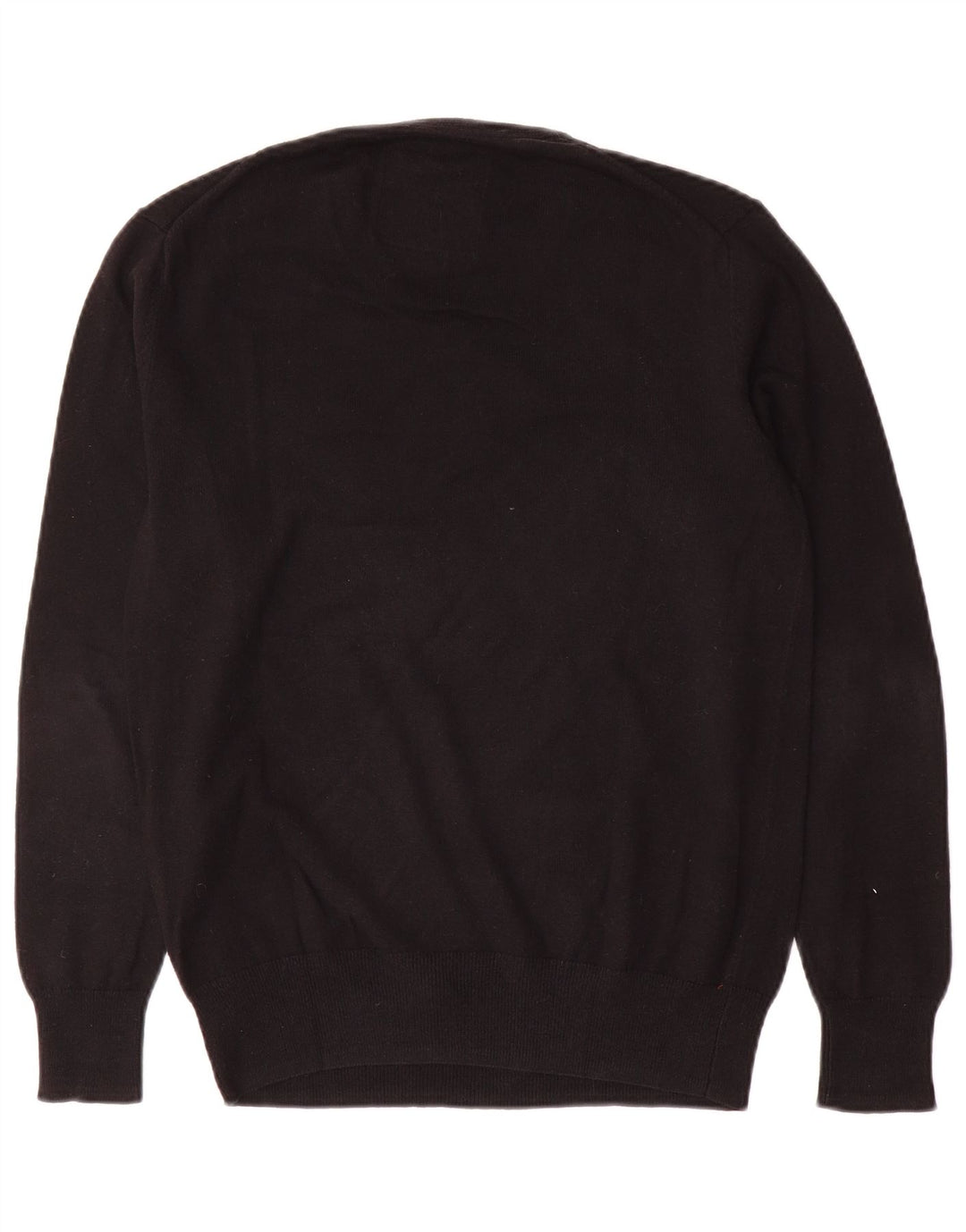 Superdry Herren-Pullover mit V-Ausschnitt aus mittelschwarzer Baumwolle