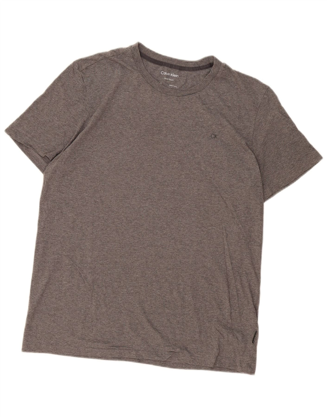 Calvin Klein Herren T-Shirt Top Large Grau Baumwolle