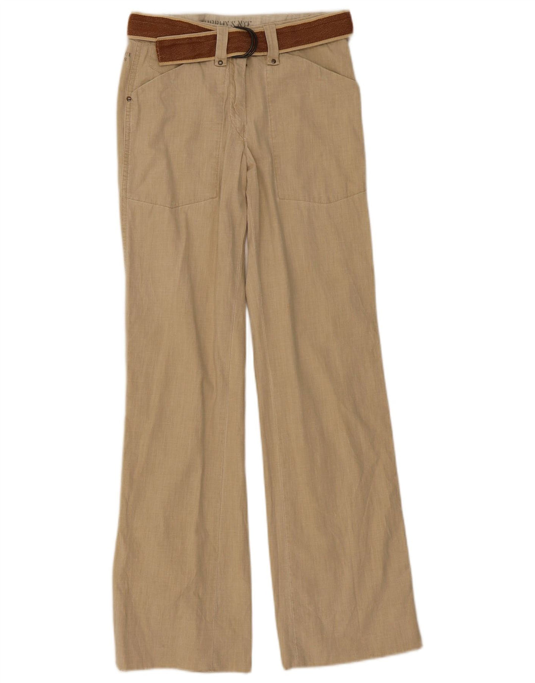 Murphy & Nye Damen Bootcut Freizeithose W26 L31 Beige Baumwolle