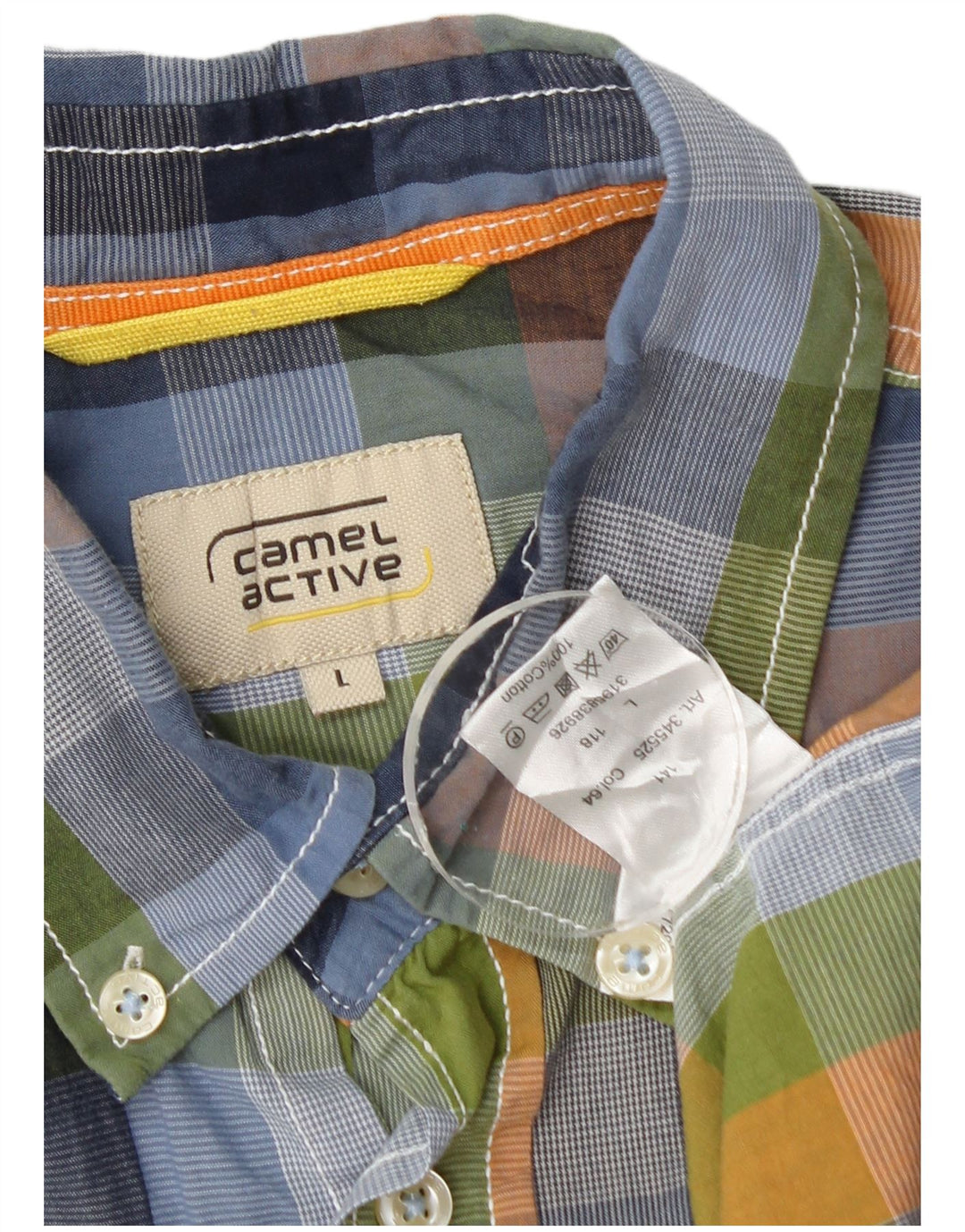 Camel Active Herren-Kurzarmhemd, groß, mehrfarbig, kariert, Baumwolle
