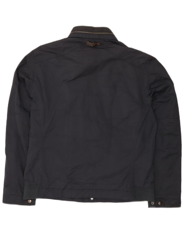 Massimo Dutti Herren-Utility-Jacke mit Kapuze, UK 42, XL, Marineblau, Baumwolle