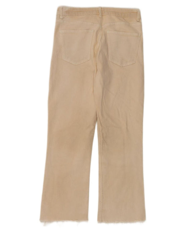 Zara Damen Bootcut Freizeithose EU 40 Medium W30 L26 Beige