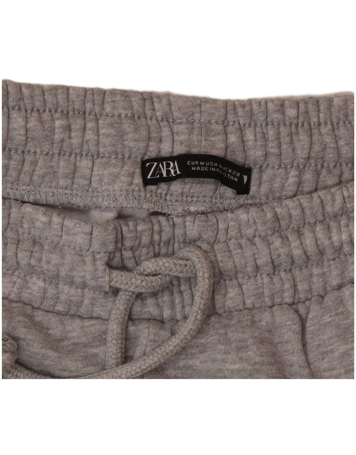 Zara Damen-Trainingshose, Jogginghose, UK 12, Mittelgrau geflecktes Polyester
