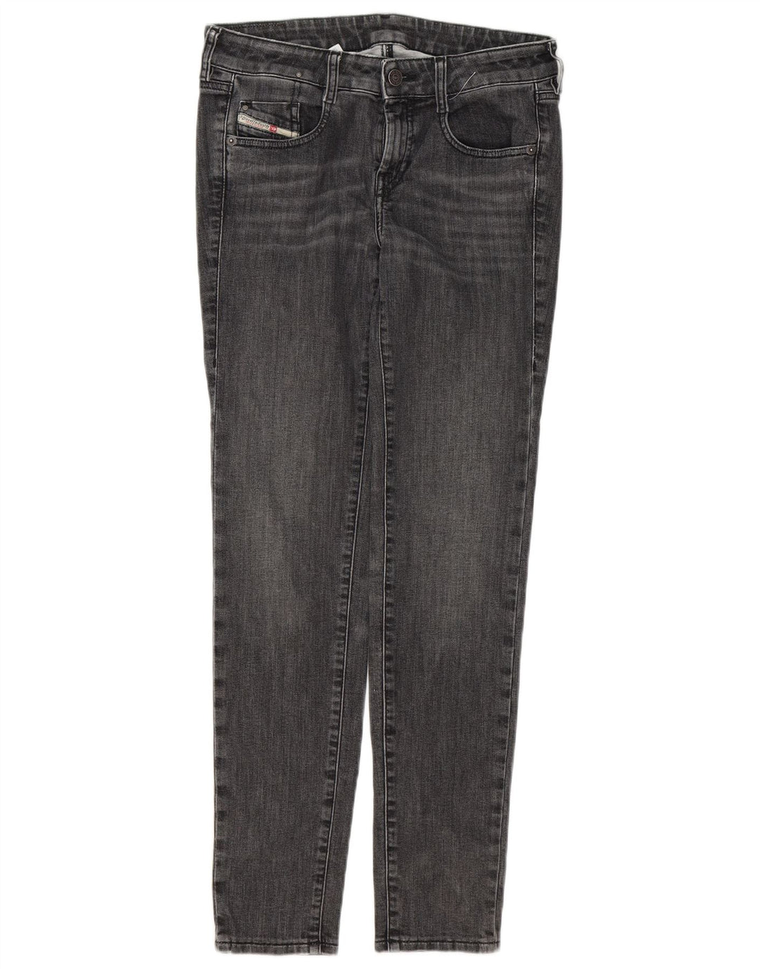 DIESEL Womens Skinny Jeans W26 L30 Grey Cotton