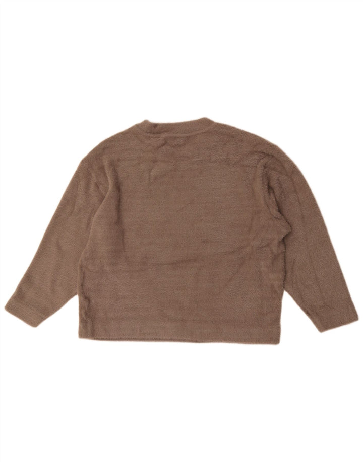 Marks & Spencer Damen-Pullover, übergroß, Rundhalsausschnitt, Gr. 40, Größe L, Beige