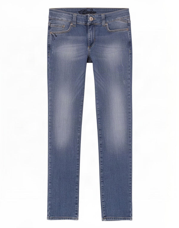 Marks & Spencer Damen Straight Jeans UK 12 Medium W30 L31 Blaue Baumwolle