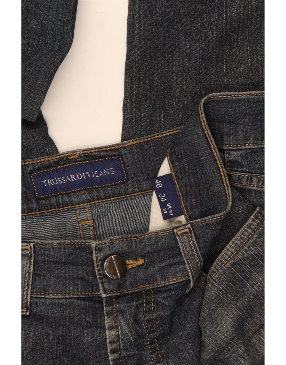 Trussardi Herren Straight Jeans W32 L30 Blau