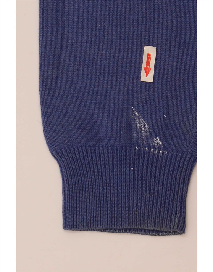 Gant Herren-Pullover mit Rundhalsausschnitt, mittelblaue Baumwolle