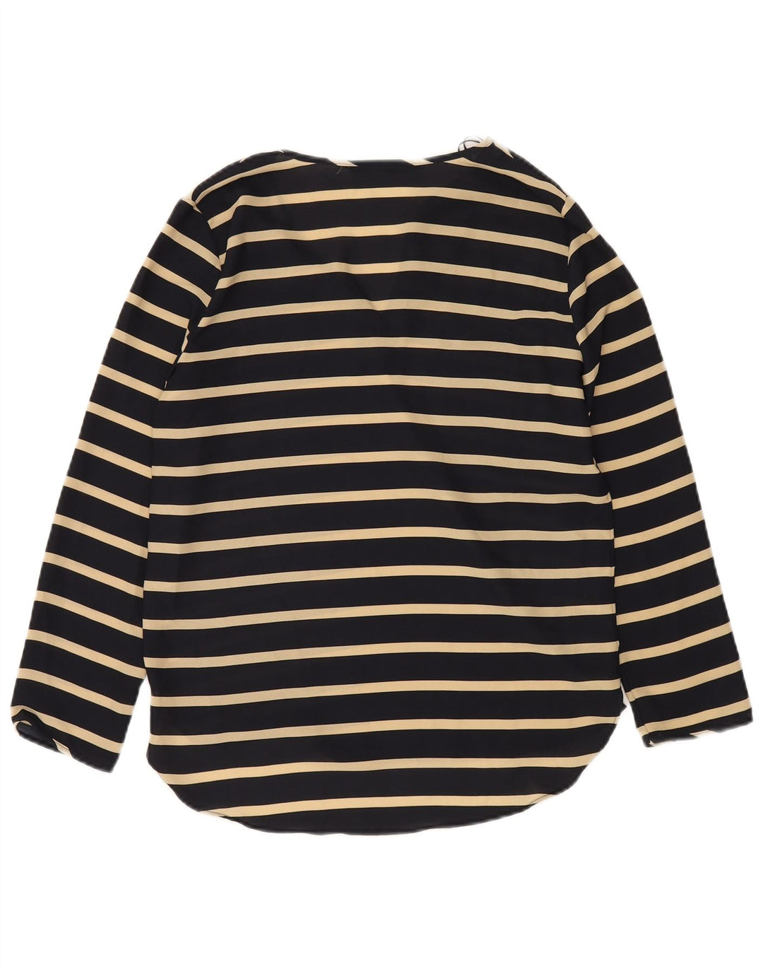 Zara Damen Langarm-Blusenoberteil UK 10 Small Marineblau gestreift