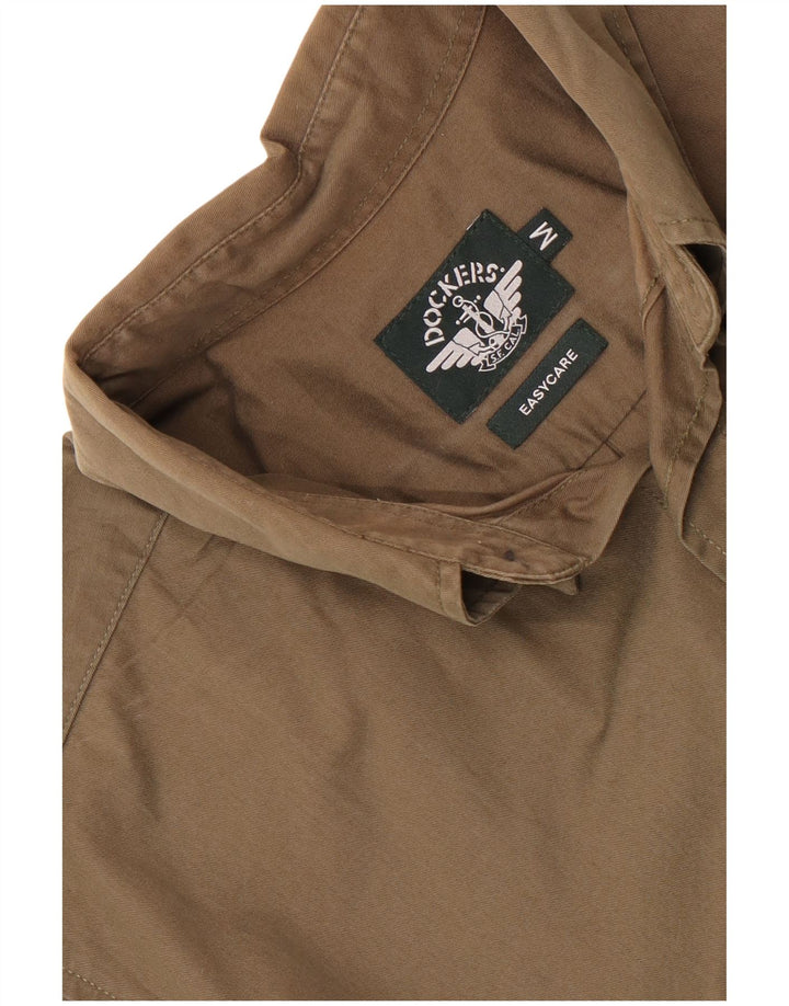 Dockers Herren Pflegeleichtes Hemd Medium Khaki