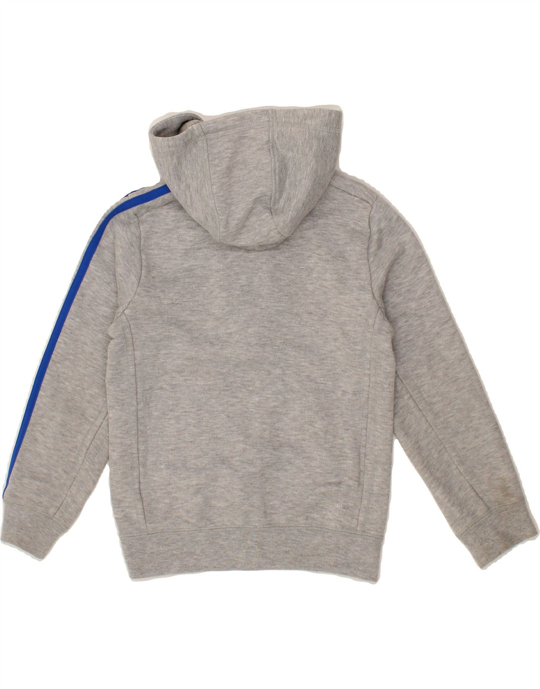 ADIDAS Boys Zip Hoodie Sweater 7-8 Years Grey Polyester Vintage Adidas and Second-Hand Adidas from Messina Hembry 
