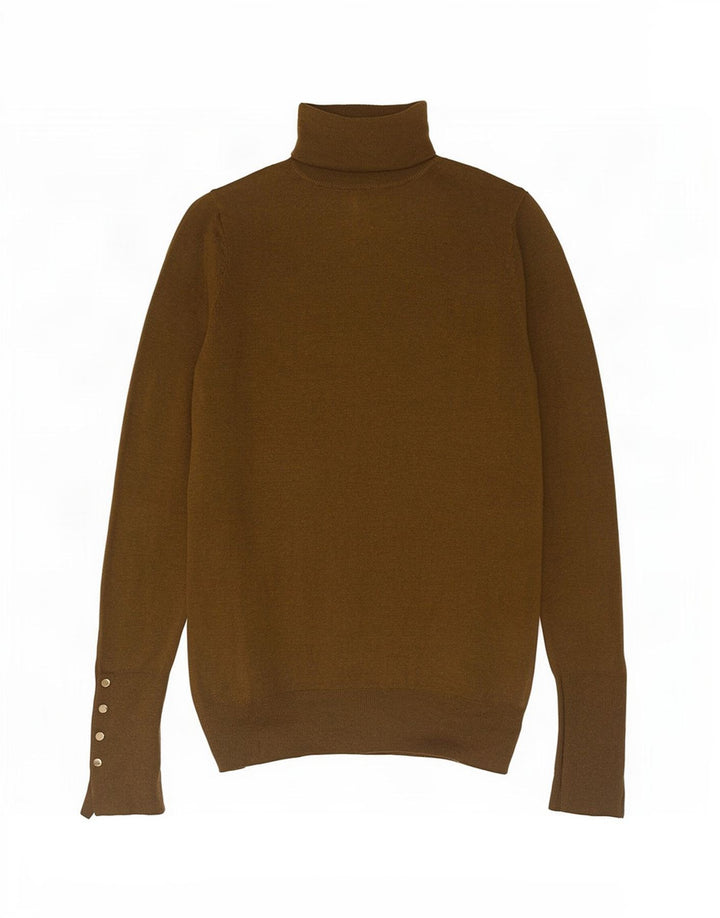 Rollkragenpullover für Damen von Zara, Gr. 10, Khaki
