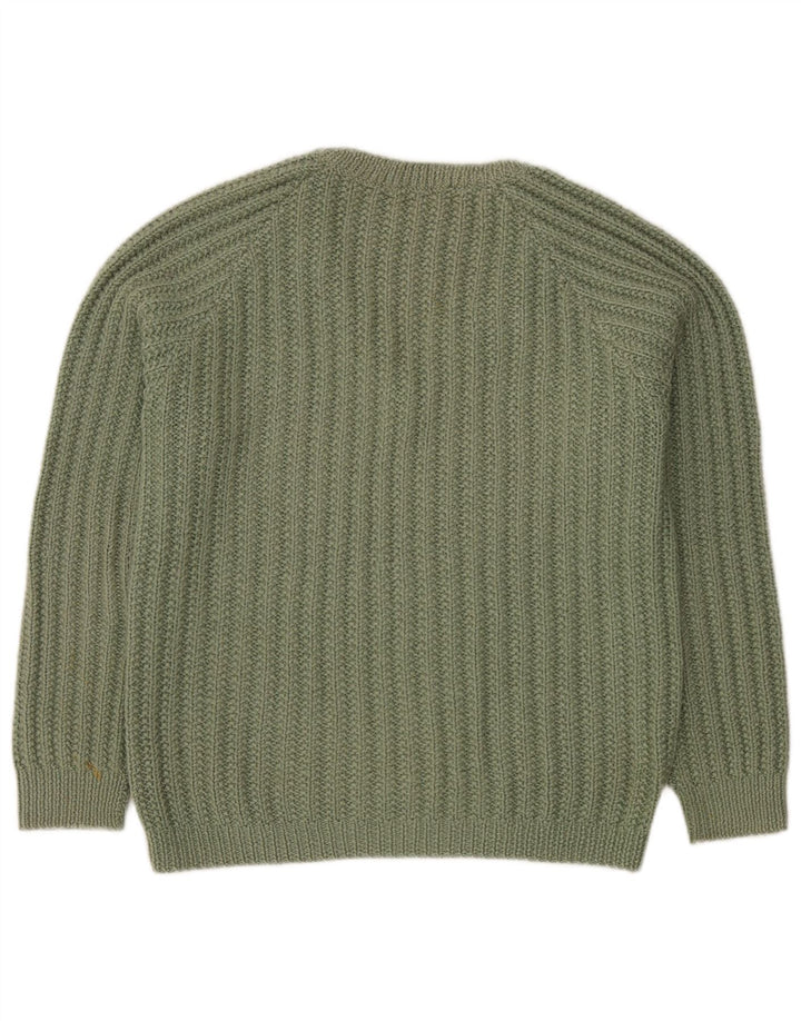 Vintage Herren Pullover mit V-Ausschnitt XL Grün