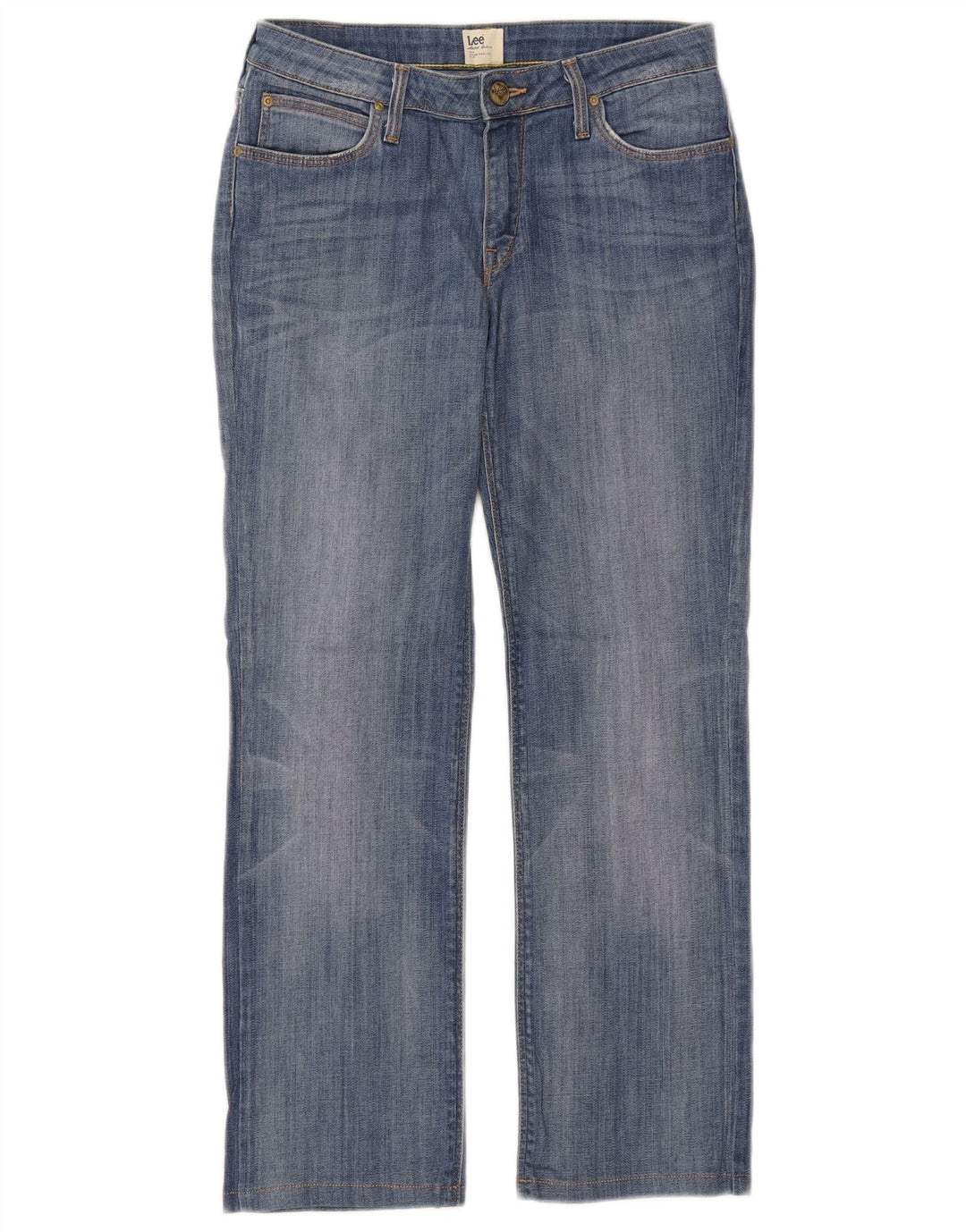 Lee Damen Marlin Straight Jeans W29 L27 Blaue Baumwolle