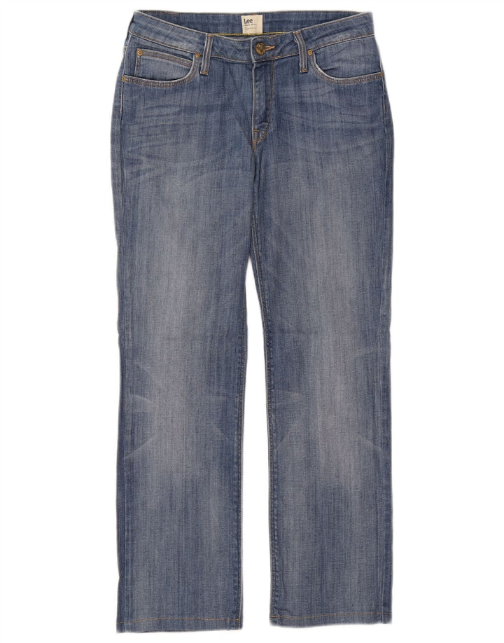 Lee Damen Marlin Straight Jeans W29 L27 Blaue Baumwolle